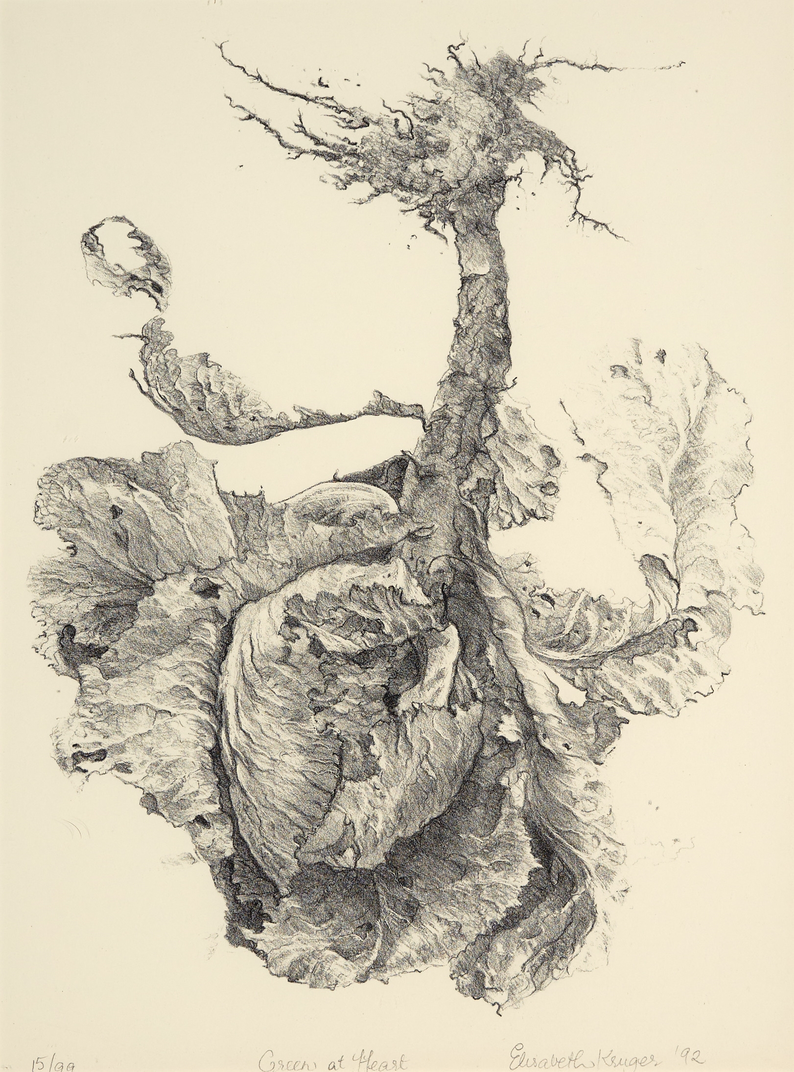 Artwork by Elisabeth Kruger, Green at Heart, Made of lithograph