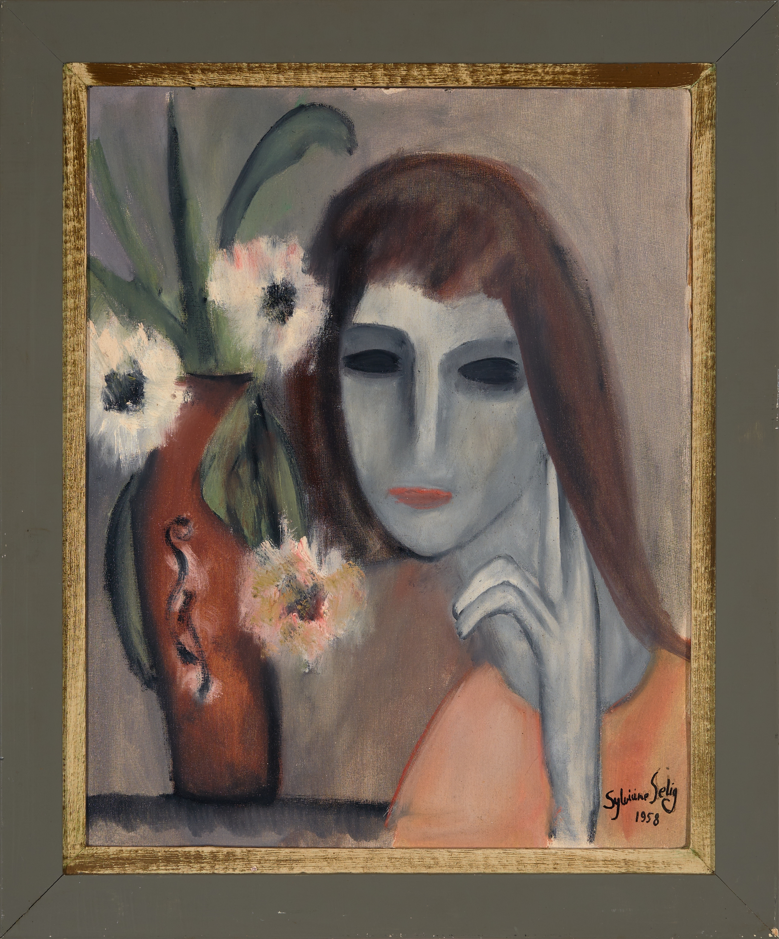 Artwork by Sylvie Selig, Margaret, Made of oil on canvas laid on board