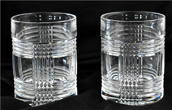 Ralph Lauren | RALPH LAUREN GLEN PLAID CRYSTAL WHISKEY GLASSES | MutualArt