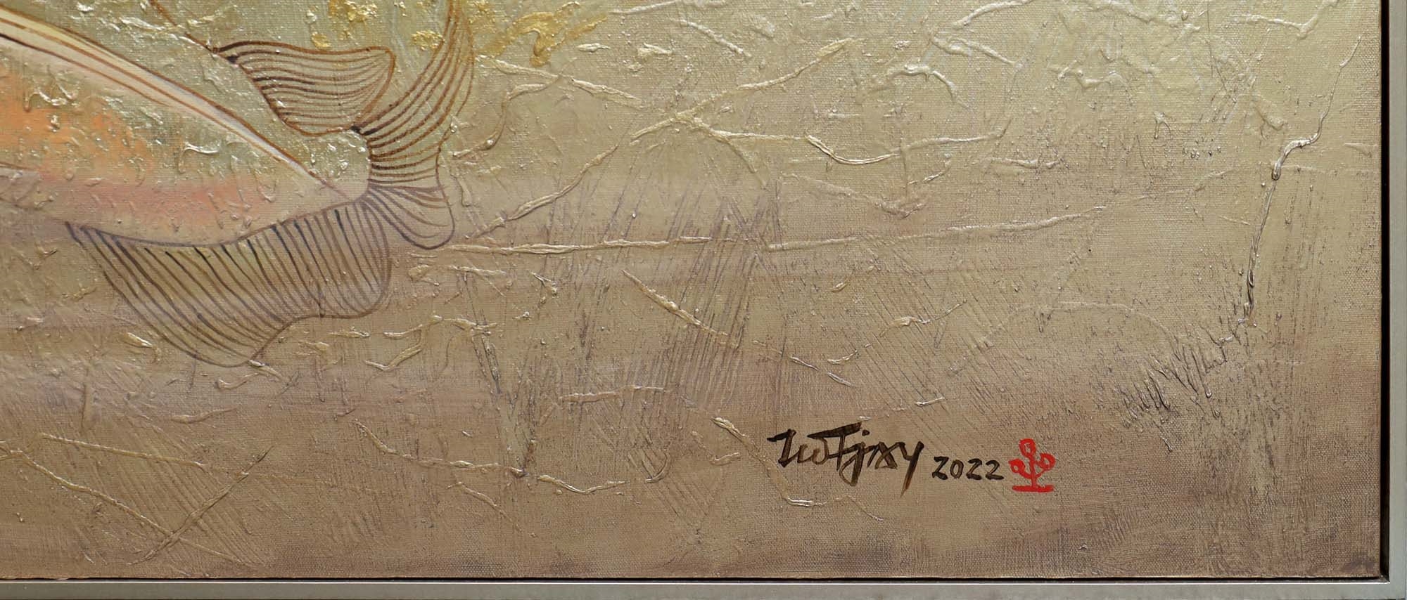 Artwork by Tio Tjay, Arwana, 2022, Made of Oil on canvas