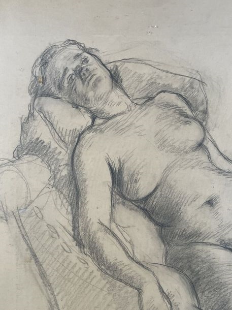 Artwork by Constantin Papachristopoulos, Rest of the model, Made of charcoal and estompe