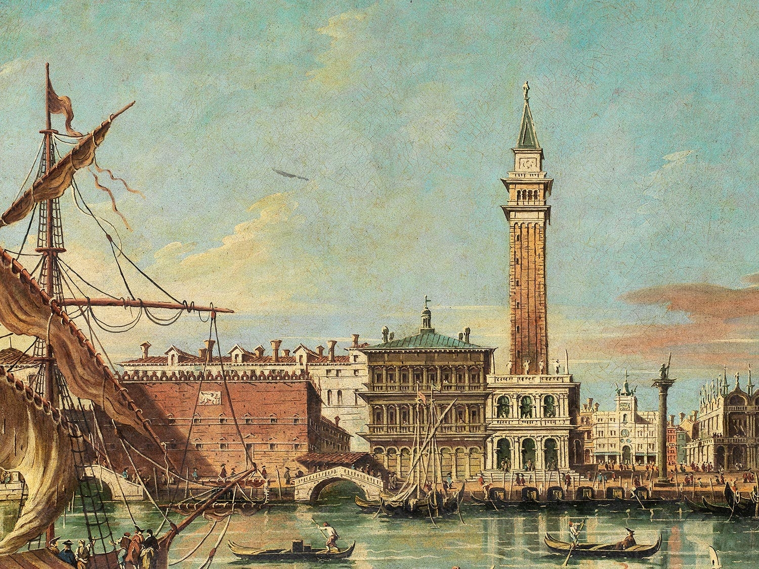 Artwork by Francesco Zanin, VENEDIGVEDUTE MIT DEM DOGENPALAST, Made of Oil on canvas