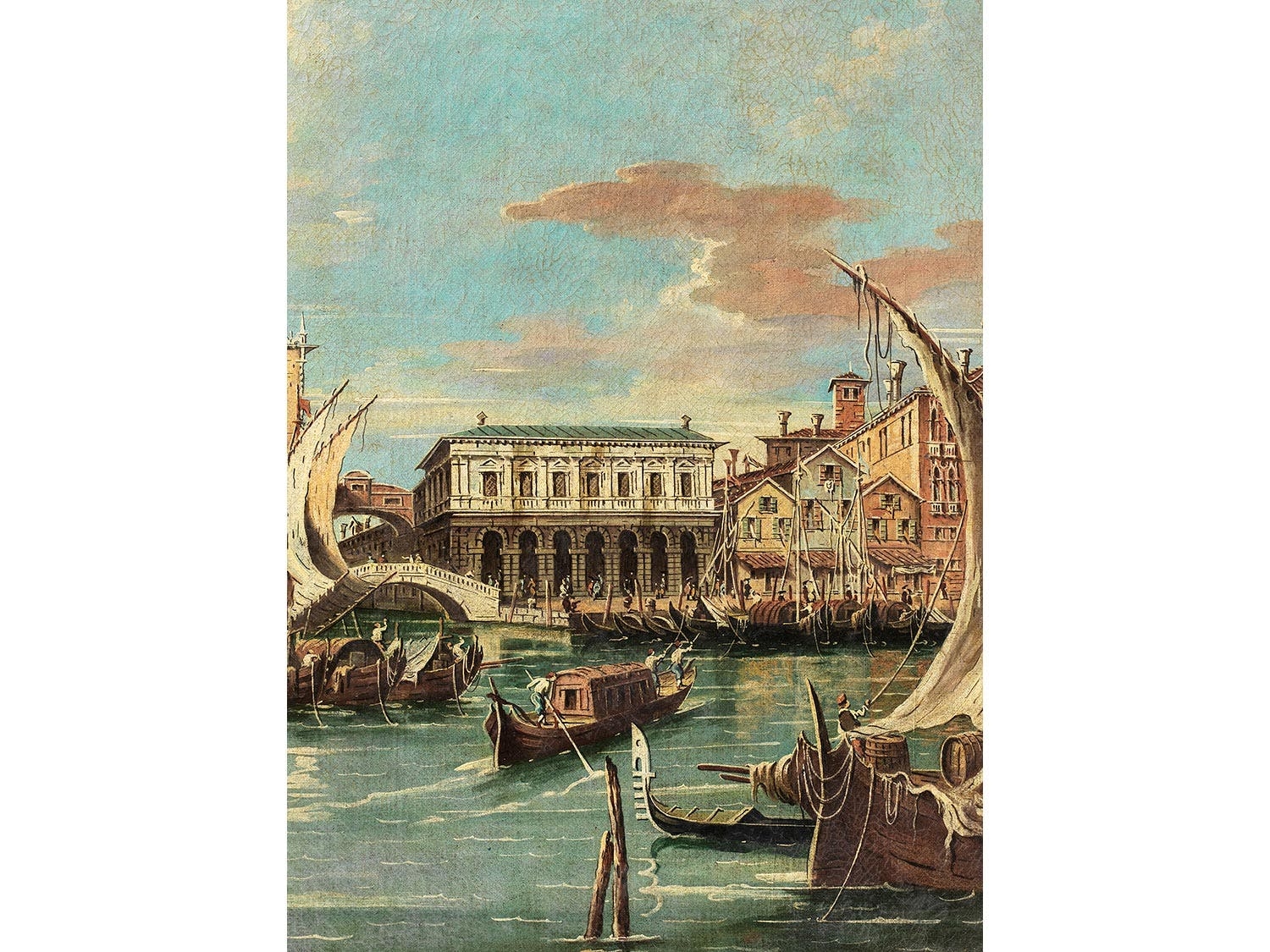Artwork by Francesco Zanin, VENEDIGVEDUTE MIT DEM DOGENPALAST, Made of Oil on canvas