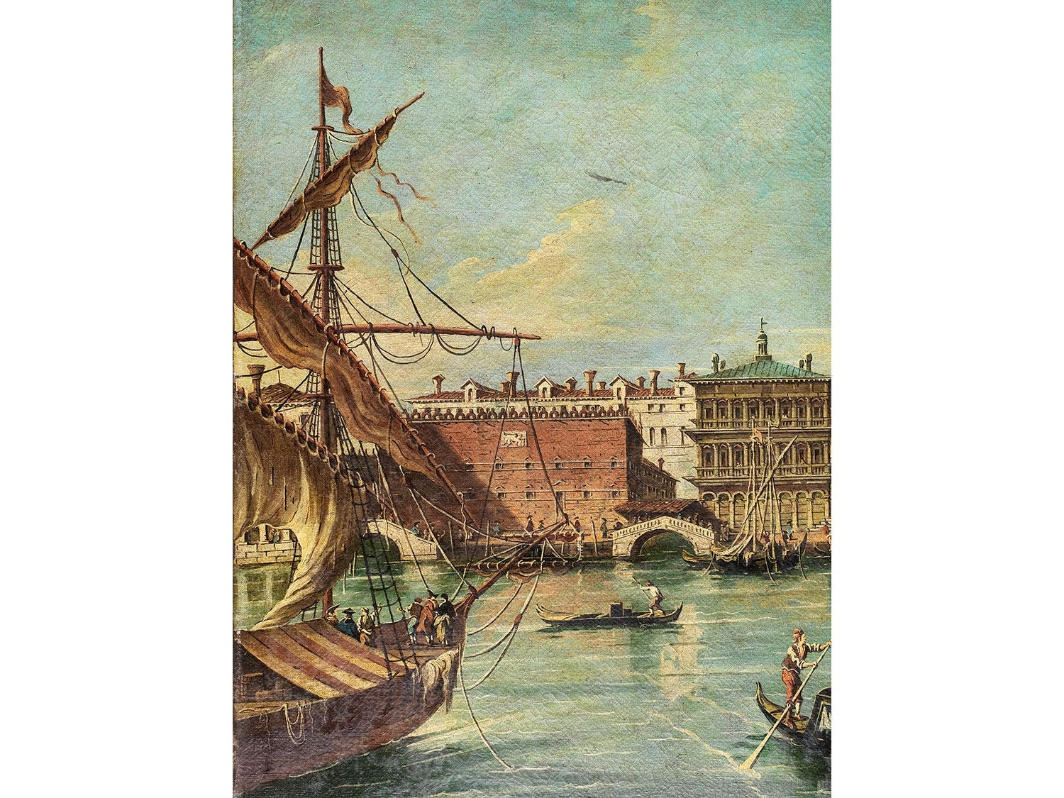Artwork by Francesco Zanin, VENEDIGVEDUTE MIT DEM DOGENPALAST, Made of Oil on canvas