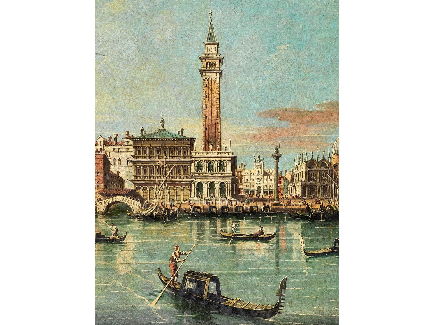Artwork by Francesco Zanin, VENEDIGVEDUTE MIT DEM DOGENPALAST, Made of Oil on canvas