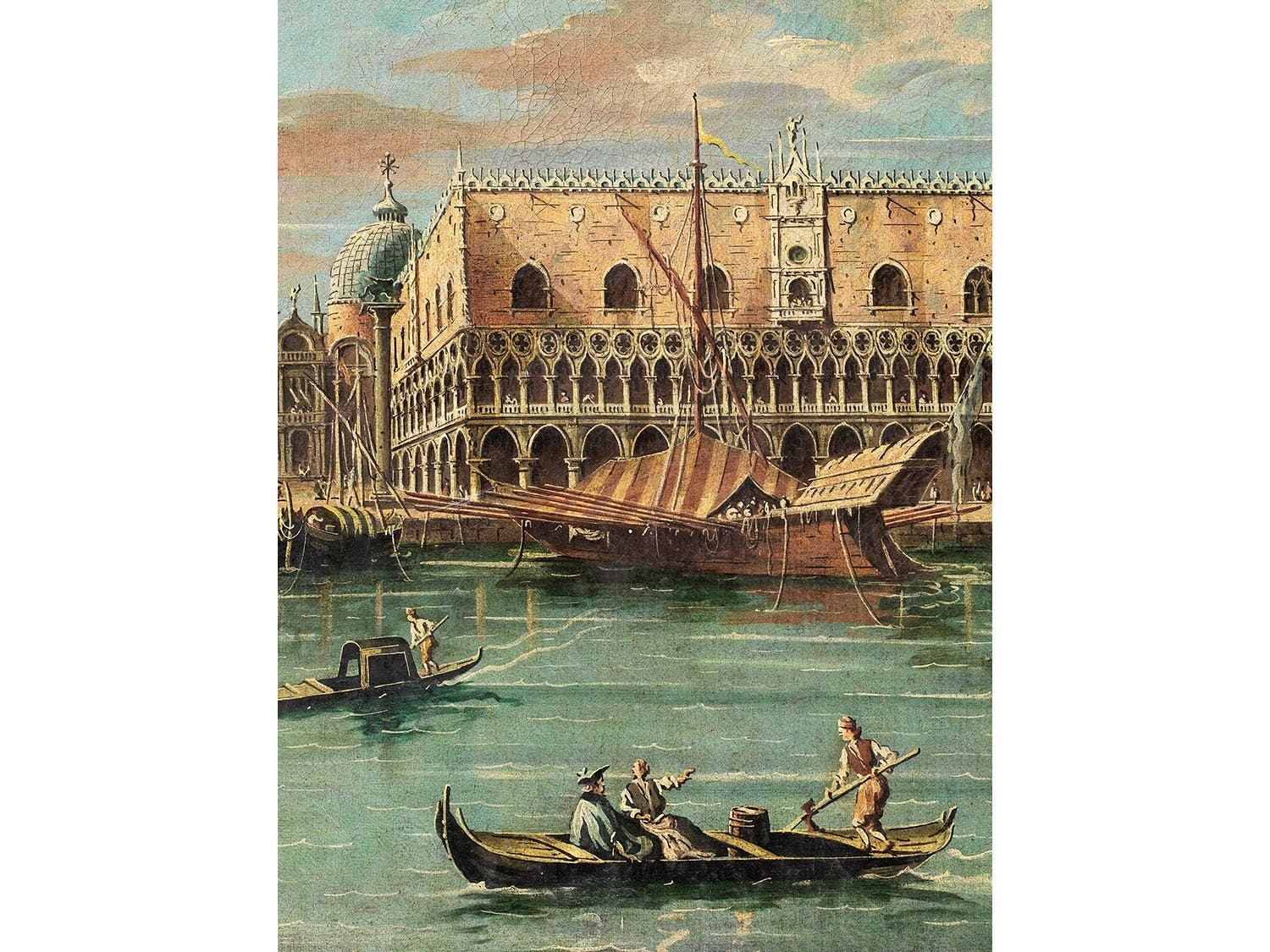 Artwork by Francesco Zanin, VENEDIGVEDUTE MIT DEM DOGENPALAST, Made of Oil on canvas