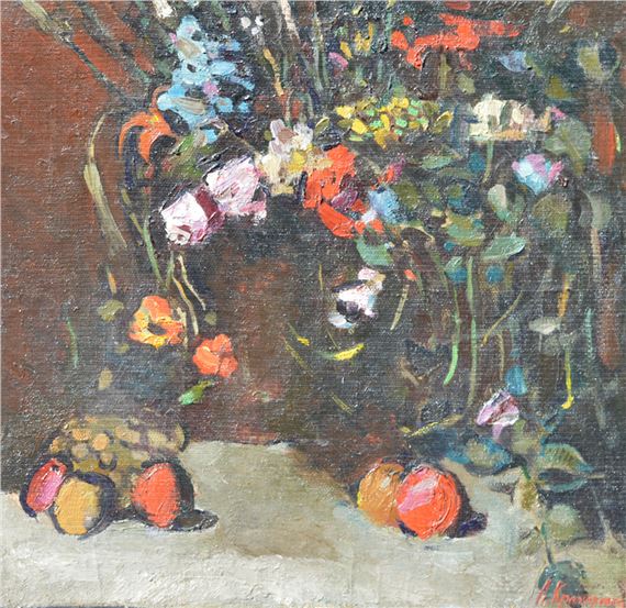 Floral still-life by Lev Kramarenko, the 1st third of the 20th century