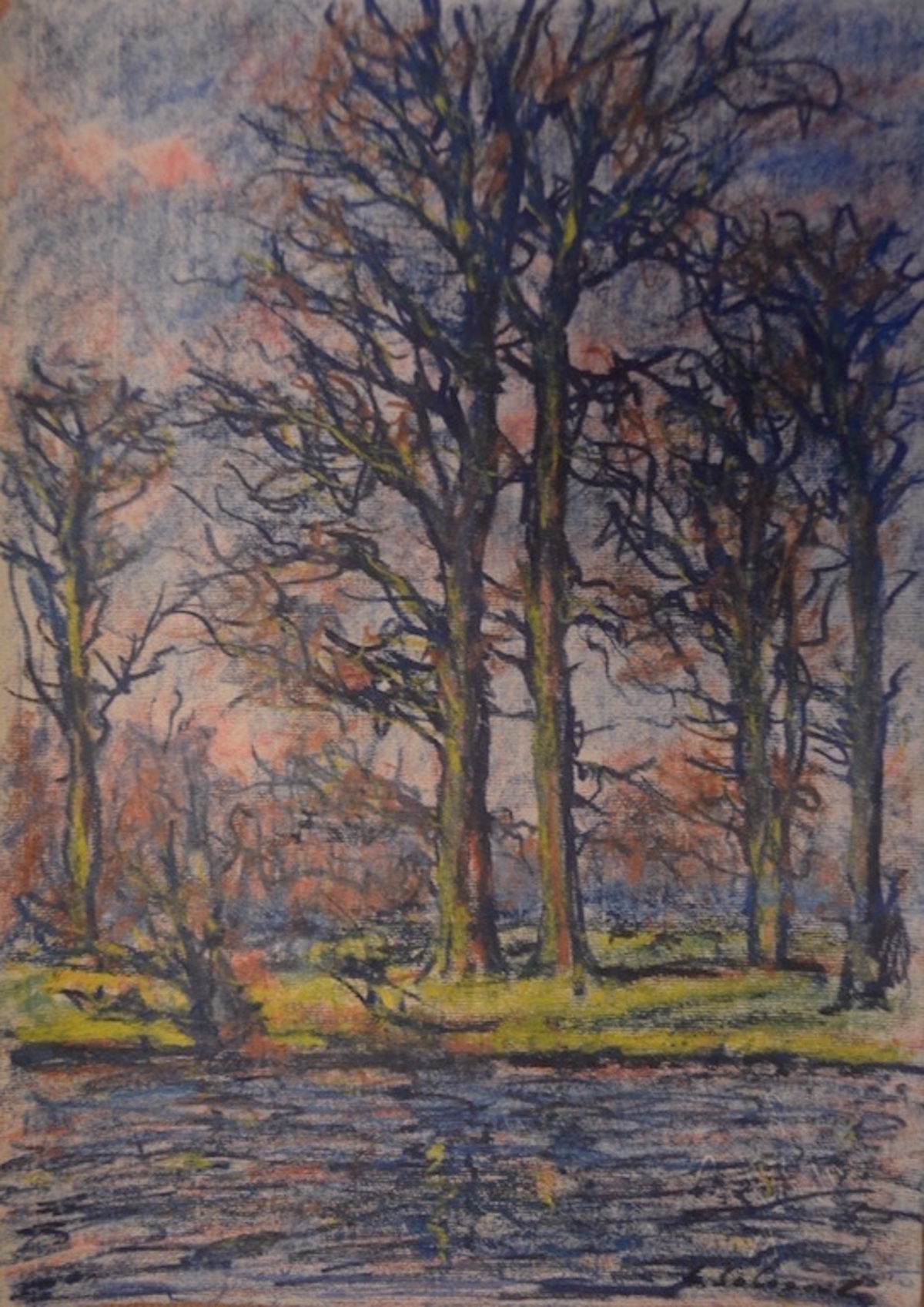 Artwork by Leonid Romanovitch Sologub, Landscape, Made of pastel on paper