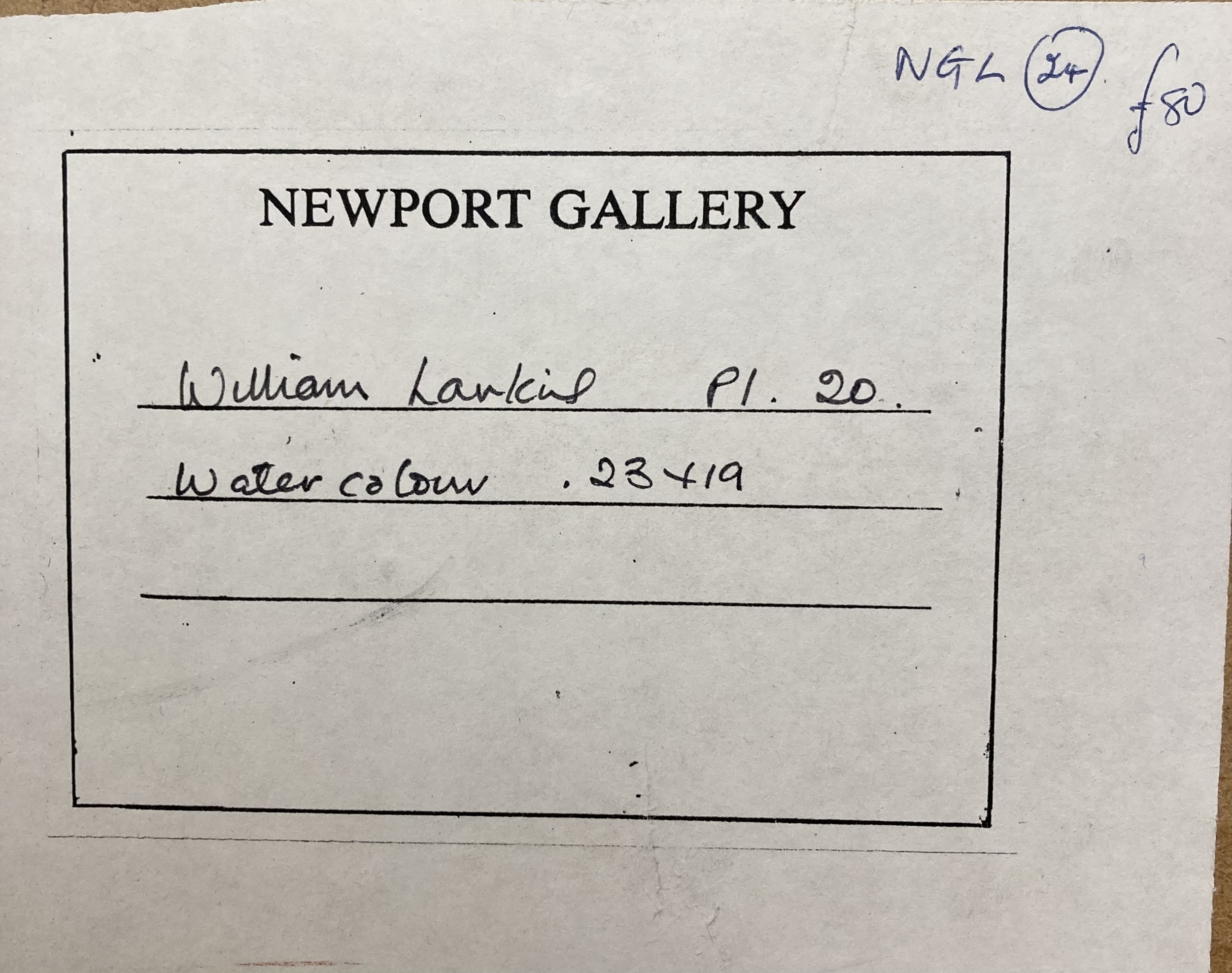 Artwork by William Martin Larkins, Dam pumping station, Made of watercolour