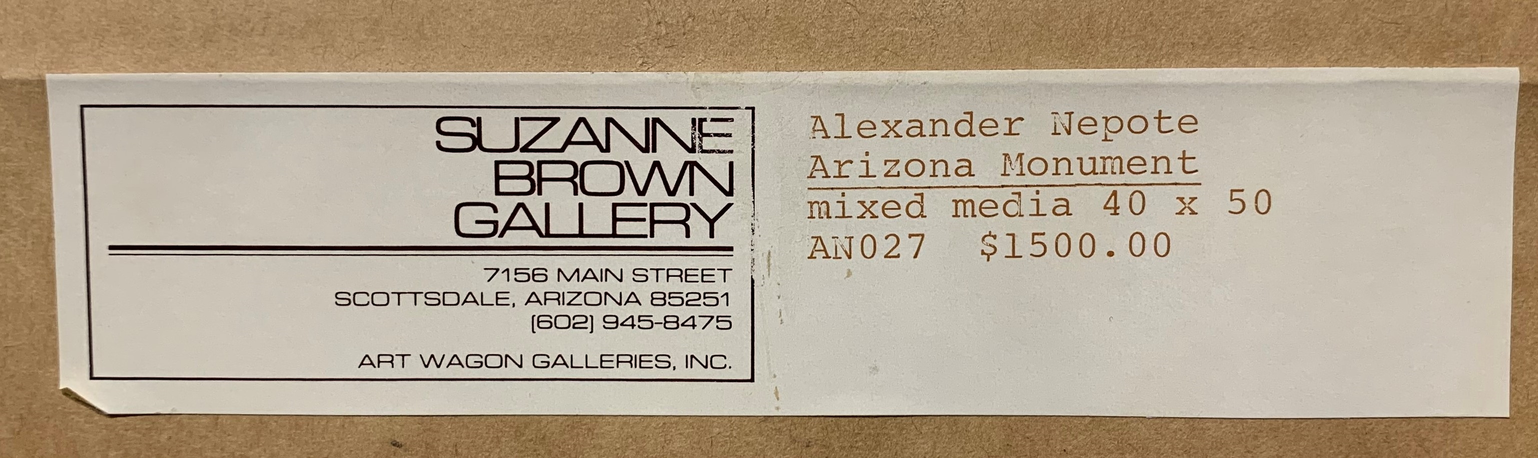 Artwork by Alexander Nepote, Arizona Monument, Made of Mixed media on paper