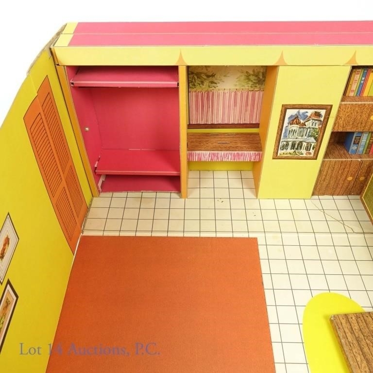 Copyright 1962 Vintage Barbie, House, Case and Doll Lot (1961