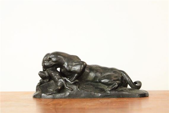 Antoine-Louis Barye | Panthère terrassant sa preie | MutualArt