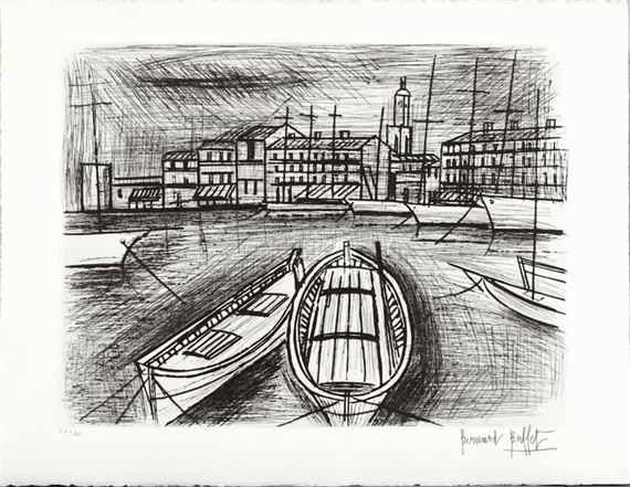 Bernard Buffet | The port of Saint-Tropez (1996) | MutualArt