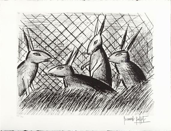 Bernard Buffet | The rabbits (1996) | MutualArt
