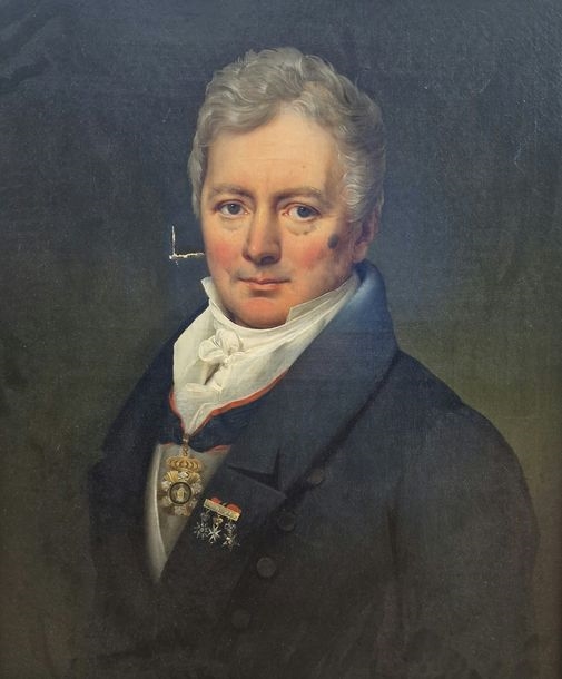 French School, 19th Century Portrait of a man wearing the star of