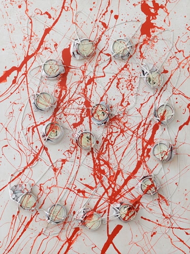 Artwork by Graziano Cuberli, Coca Tour, Made of mixed media and applications on board