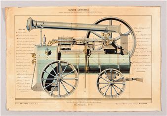 Machine locomobile. Dessin simplifié des nouvelles locomobiles de M. Calla. Méchanique_N°19. - Charles Giffard