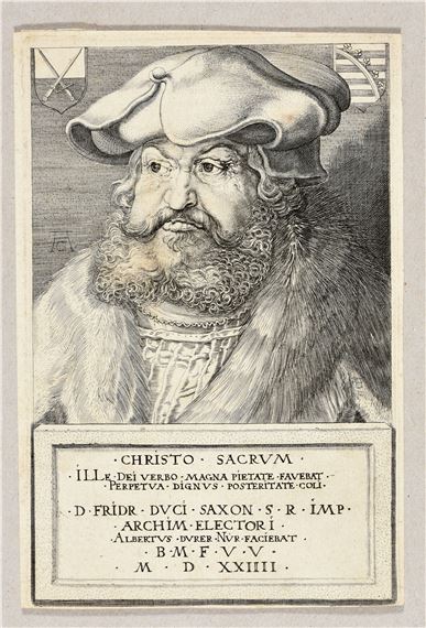 Frederick the Wise, Elector of Saxony. by Albrecht Dürer, 1524