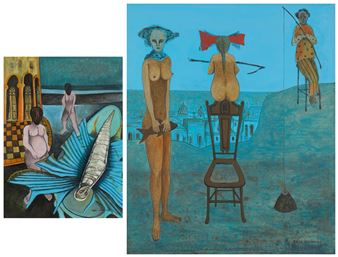 Pescando en la Colina; Untitled - Raul Arguelles