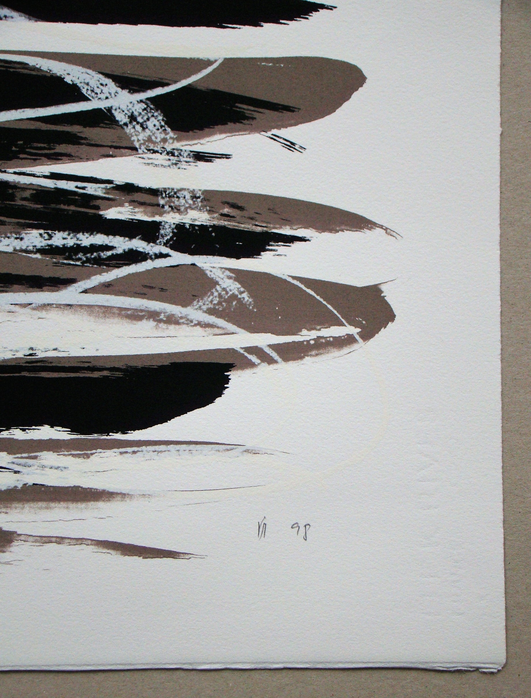 Artwork by Ika Huber, Verses VII, Made of serigraphy in colors on vélin de bfk rives