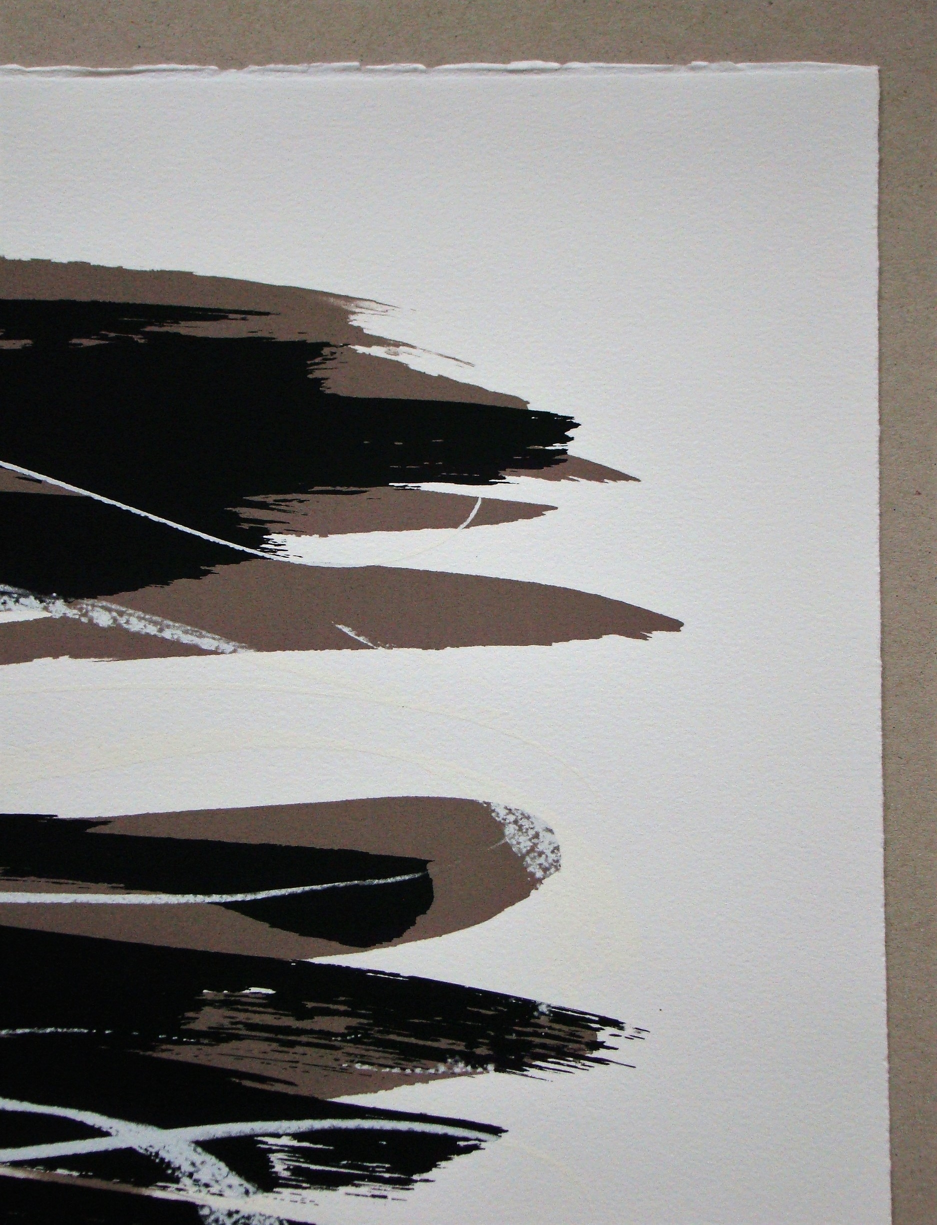 Artwork by Ika Huber, Verses VII, Made of serigraphy in colors on vélin de bfk rives