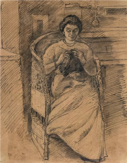 Woman Sewing by Theodor Pallady