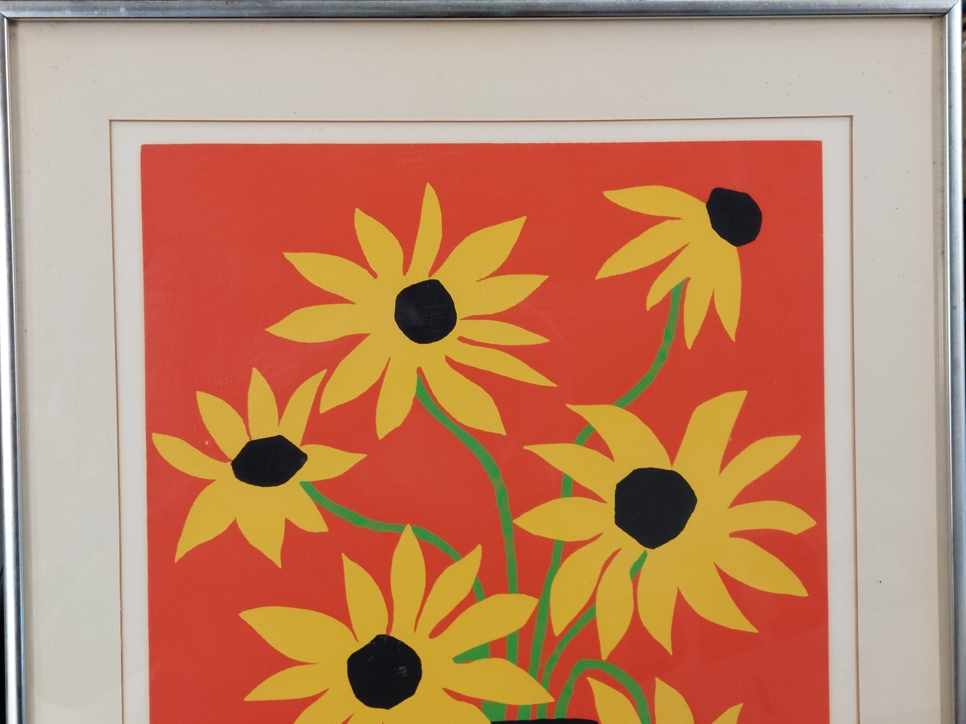 Artwork by Mildred Dienstag, YELLOW DAISIES, Made of serigraph
