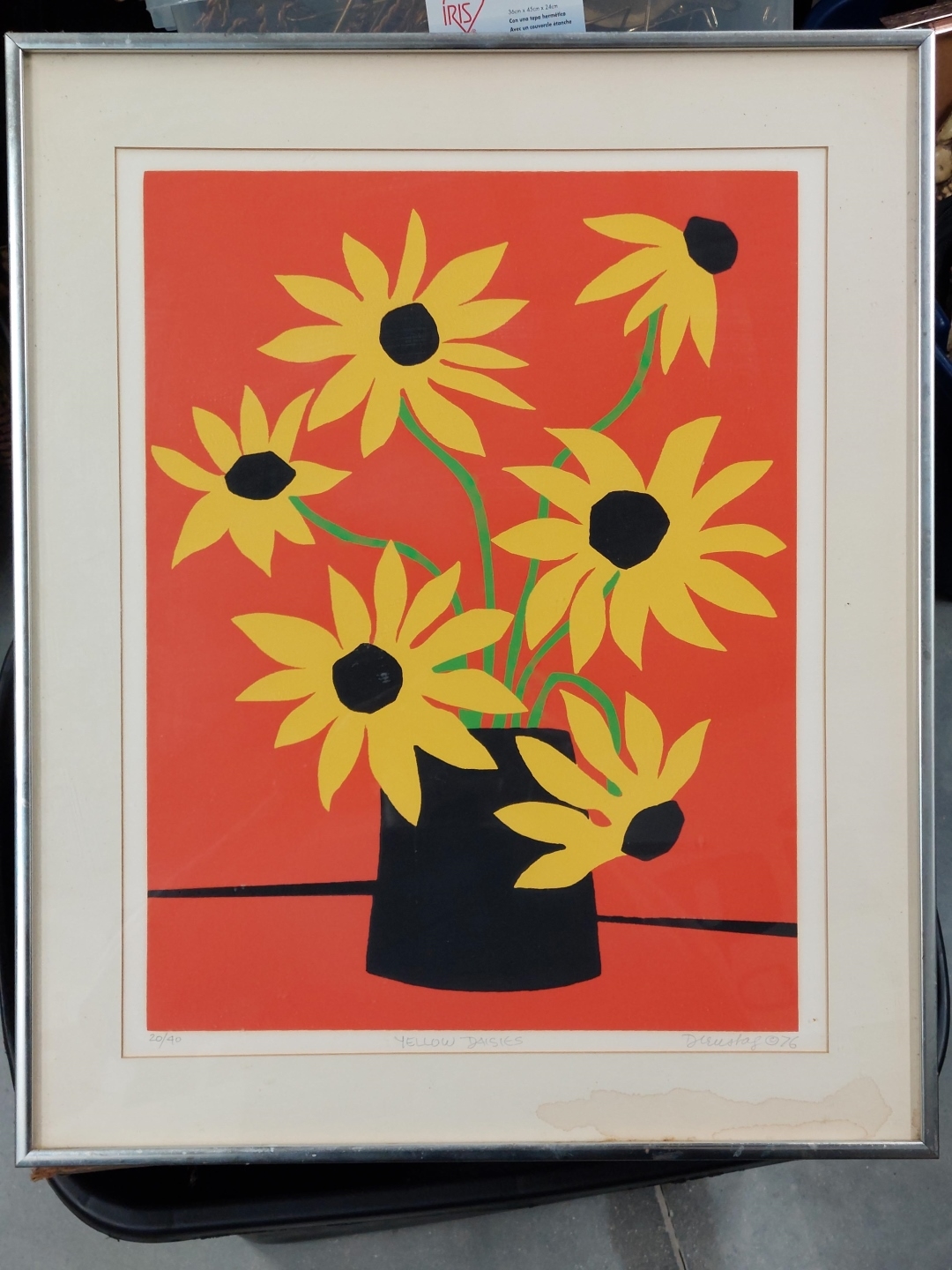 Artwork by Mildred Dienstag, YELLOW DAISIES, Made of serigraph