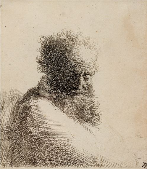 Rembrandt van Rijn | Bust of an Old Bearded Man | MutualArt