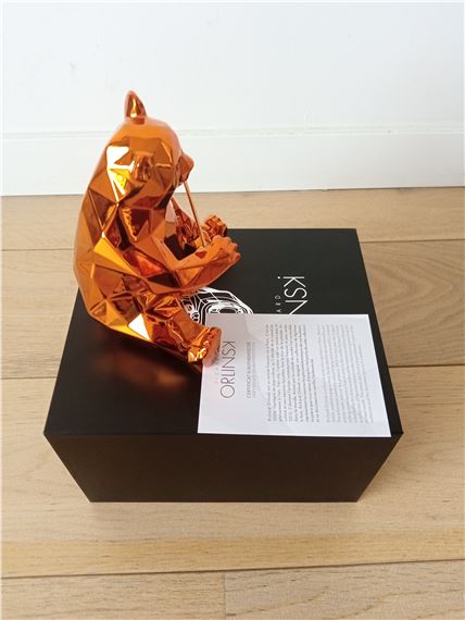 Richard Orlinski - Sculpture Simba blanc (édition limitée disney) En vente sur 1