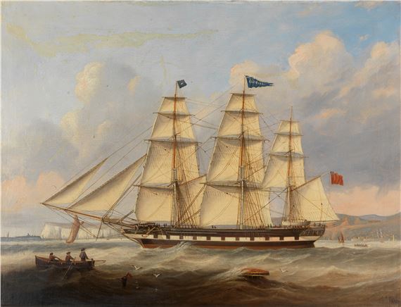 John Scott | The full-rigged merchantman Gloriosa outward bound on her ...