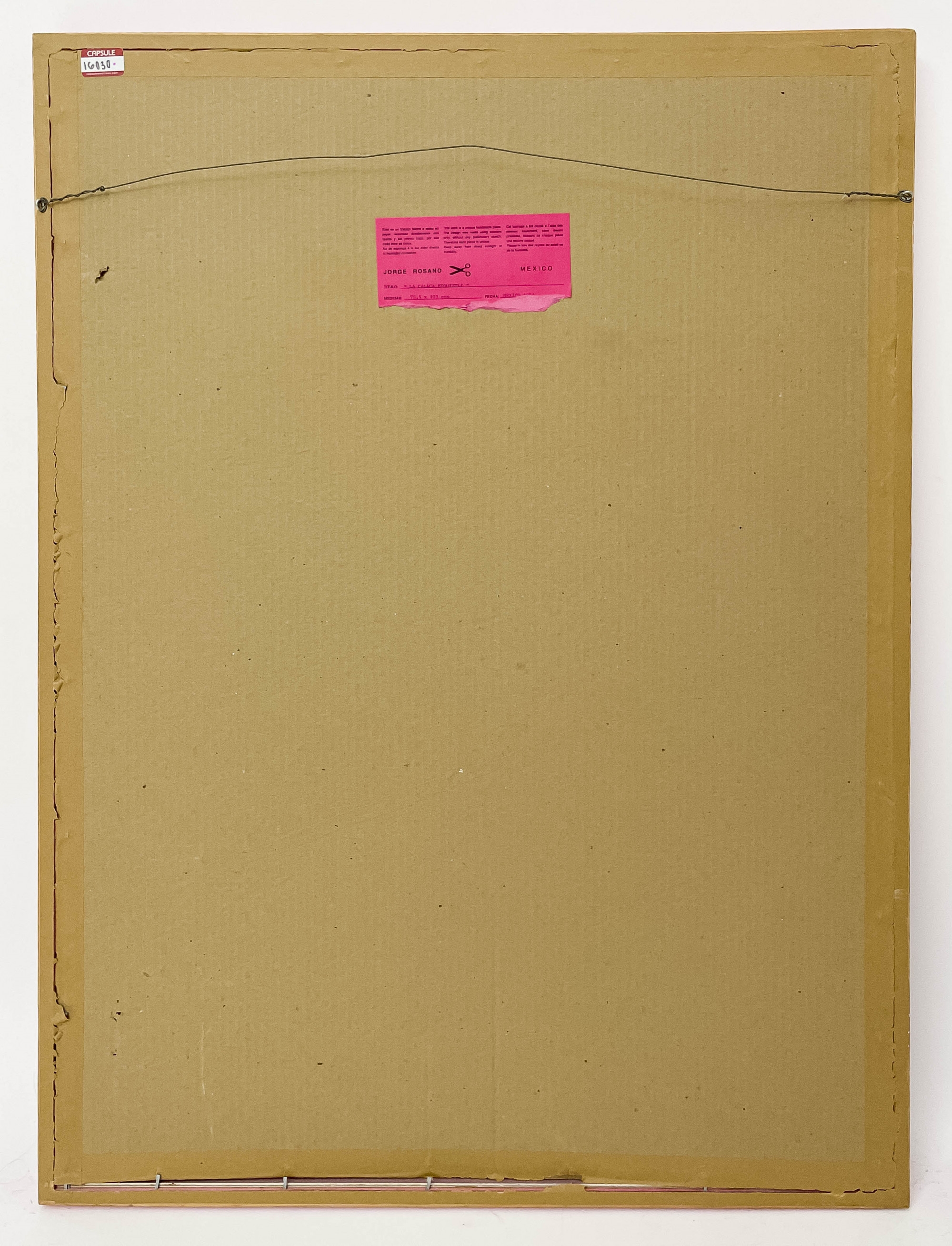 Artwork by Jorge Rosano Gamboa, La Calaca Miquiztli, Made of paper collage