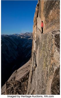 Alex Honnold, Thank God Ledge, Half Dome, Yosemite, California - Jimmy Chin
