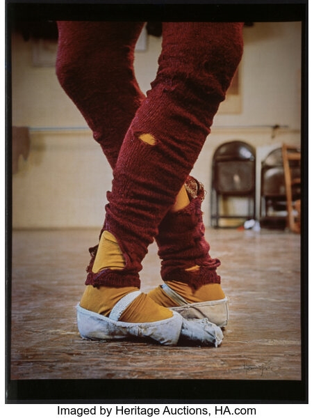 Artwork by Harvey Edwards, Leg Warmers, Made of Oversized dye bleach print