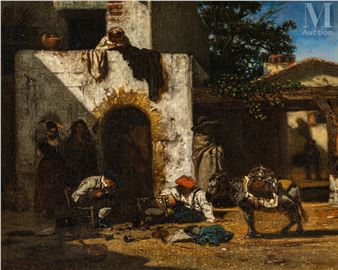 Paysage orientaliste au dinandier - Felix Haffner