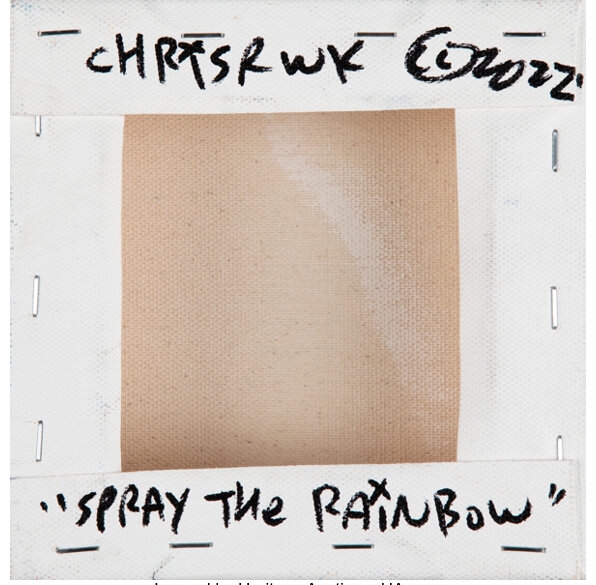 Artwork by Chris RWK, Spray The Rainbow, Made of Acrylic and comic strip on canvas