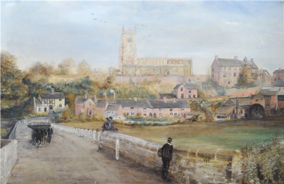 T. W. Peake | St Marys Church from Newport Road (1891) | MutualArt