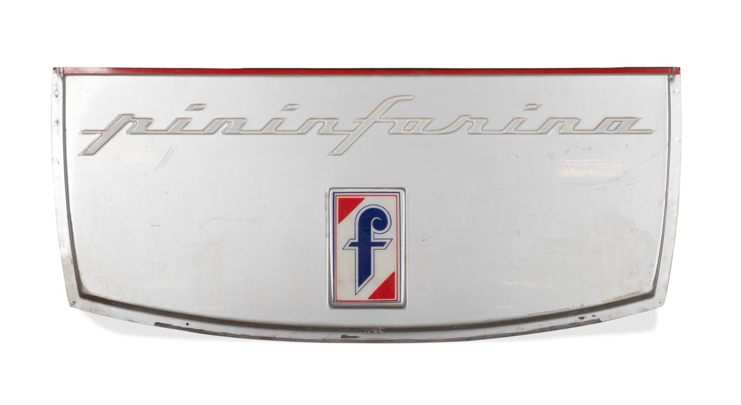 Artwork by Pininfarina, LARGE PININFARINA AUTOMOTIVE LOGO SIGN, Made of molded polychrome