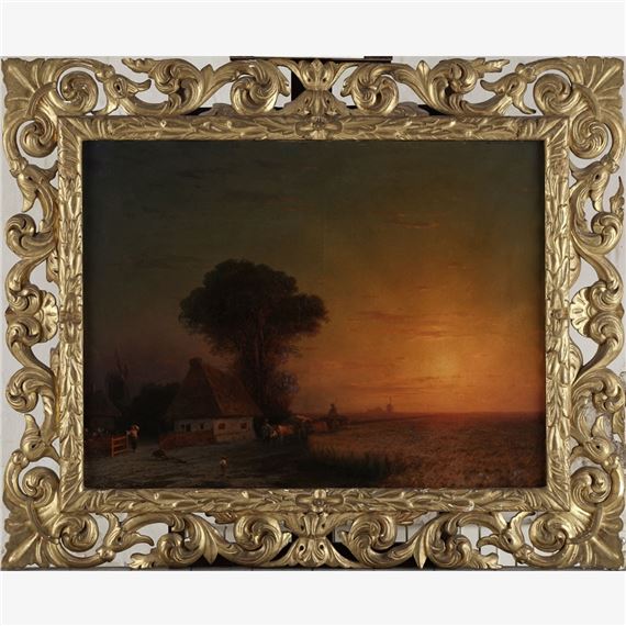 Le Retour des champs en Petite Russie : effet de soleil couchant by Ivan Aivazovsky, 1864