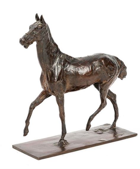 Horse walking with a raised walk by Edgar Degas, conceived in 1881