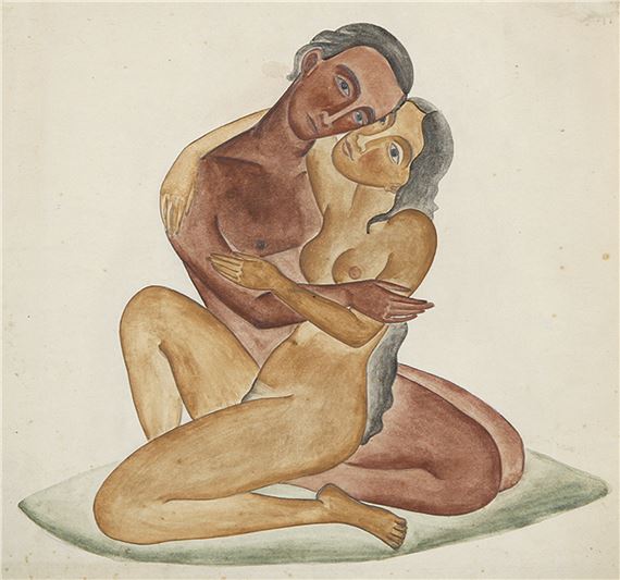 Liebespaar. by Max Radler, 1928