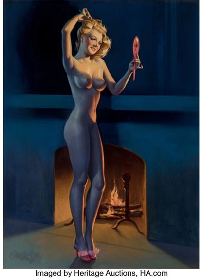 In Front of the Fire by Irving Sinclair
