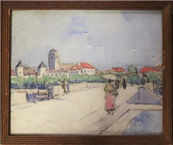 Pont sur le port de Saint-Jean-de-Luz, vers 1910-1920 - F. Twenlow