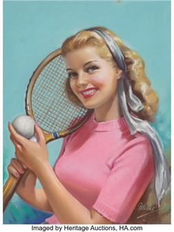 Woman Tennis Player - Julia (elsie Julia Miller) Schleicher