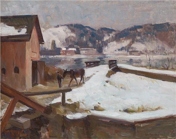 "Mule Barn" by John Fulton Folinsbee, 1928-1929