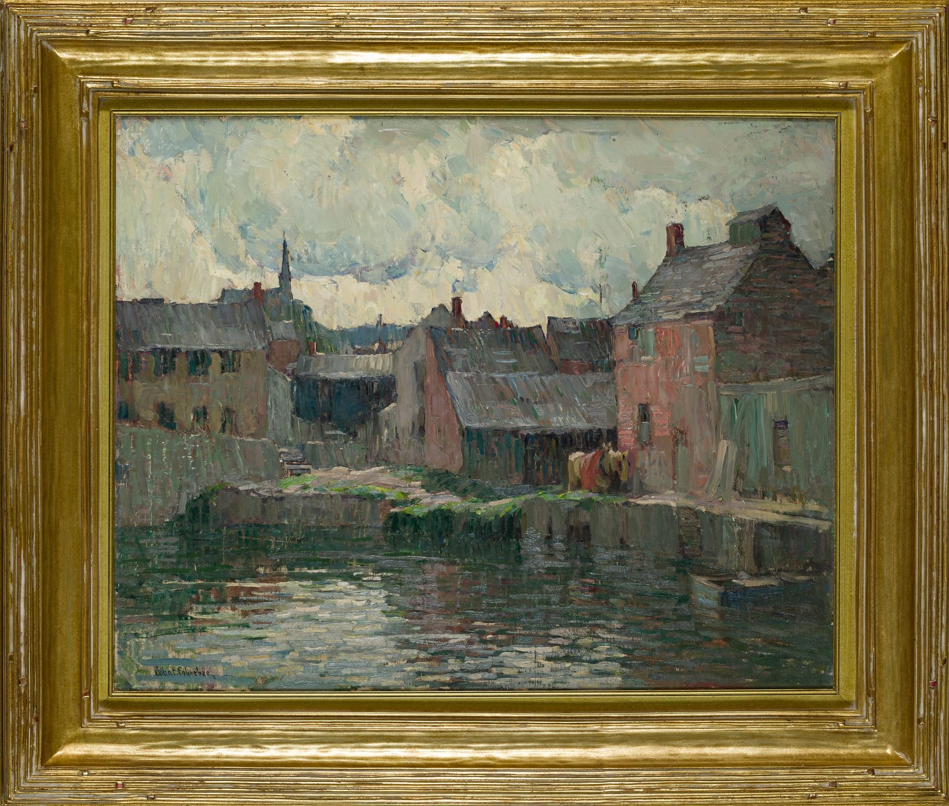 Artwork by John Fulton Folinsbee, "Canal Lane", Made of oil on canvas