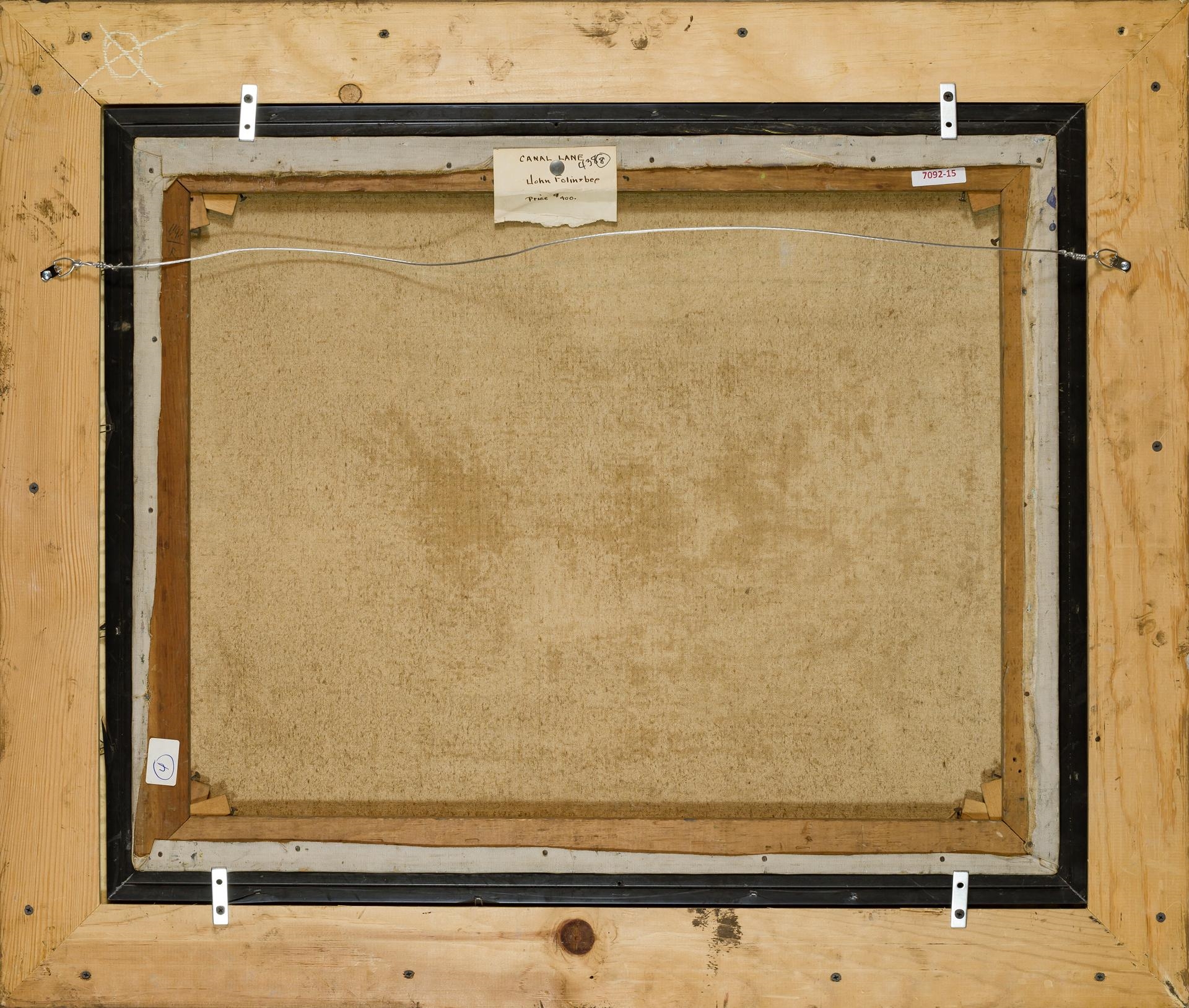 Artwork by John Fulton Folinsbee, "Canal Lane", Made of oil on canvas