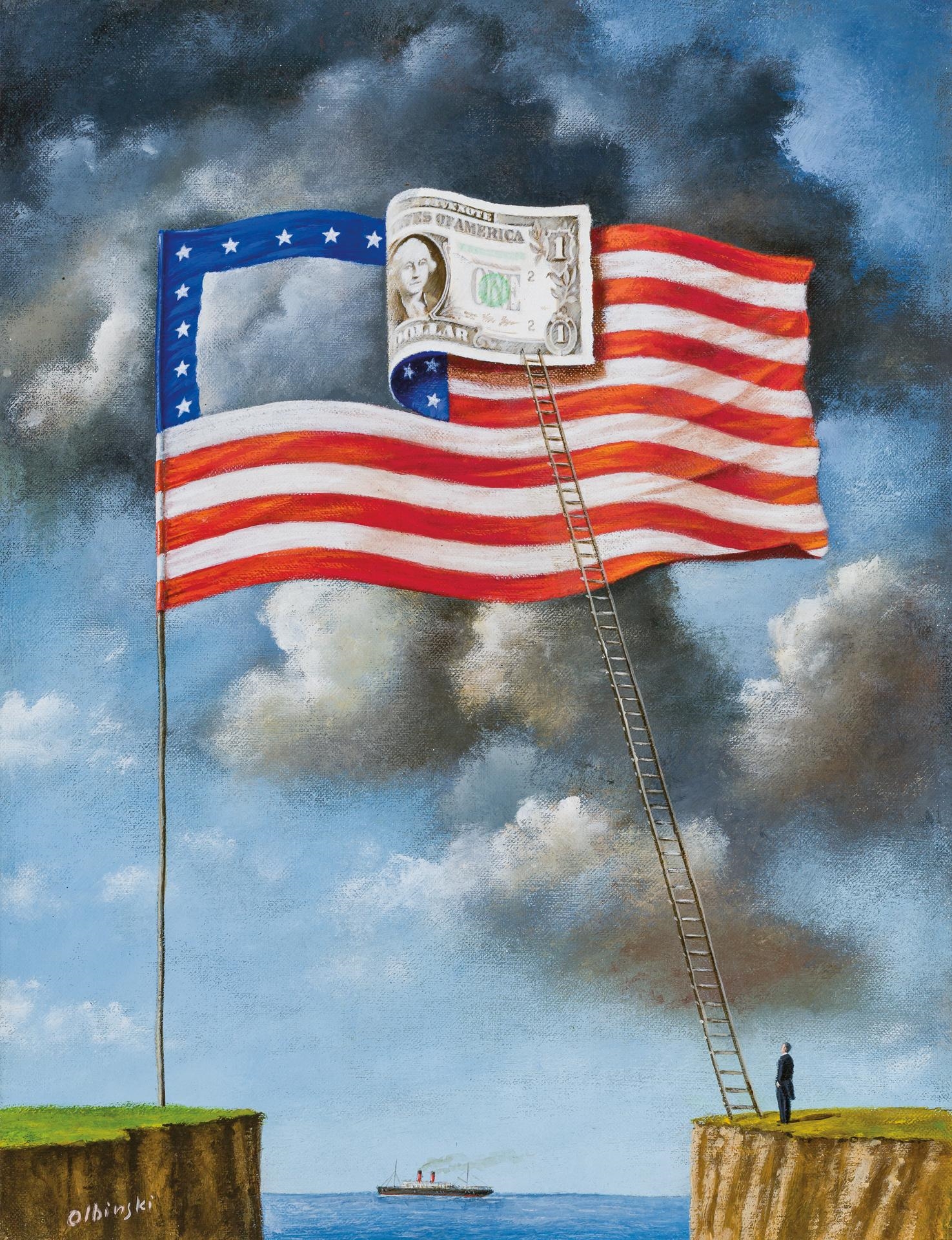 Rafal Olbinski | Mirror of the Sea | MutualArt