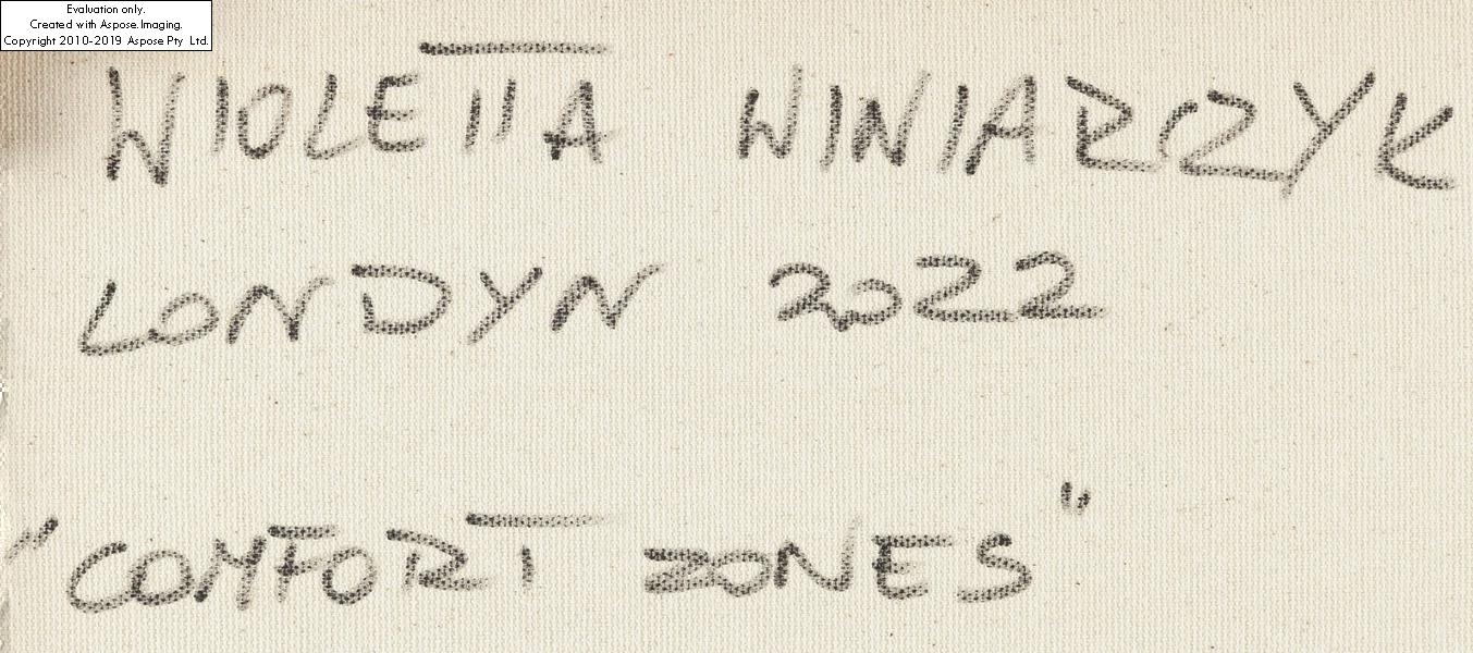 Artwork by Wioletta Winiarczyk, "Comfort Zones", Made of oil/canvas