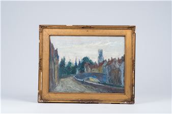 View of the Belfry in Bruges - Jozef Horenbant